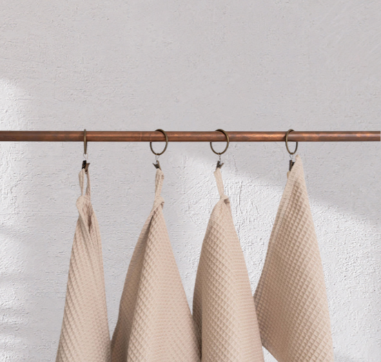 The Organic Waffle Cotton Towel - Soft Sand
