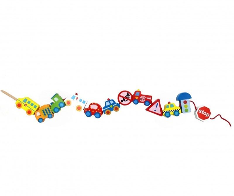 Montessori Car Threading Toy