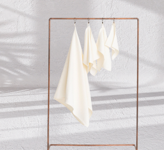 The Organic Waffle Cotton Towel - Vanilla