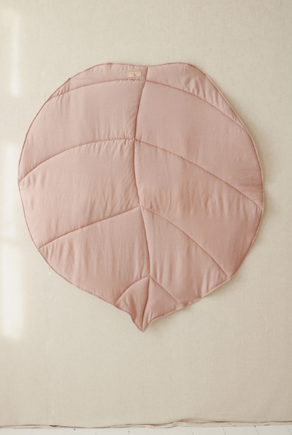 The Organic Leaf Play mat - Powder Pink