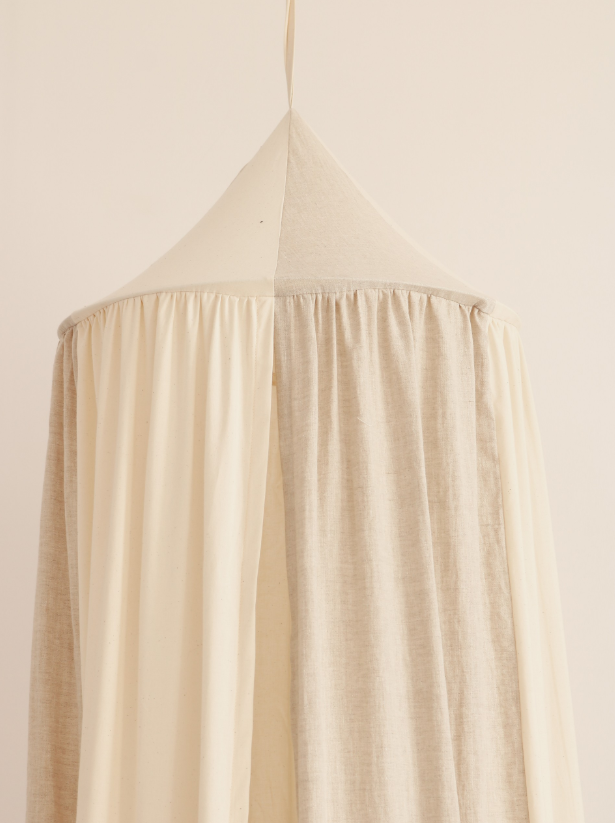 Organic Linen & Cotton Canopy - Cream