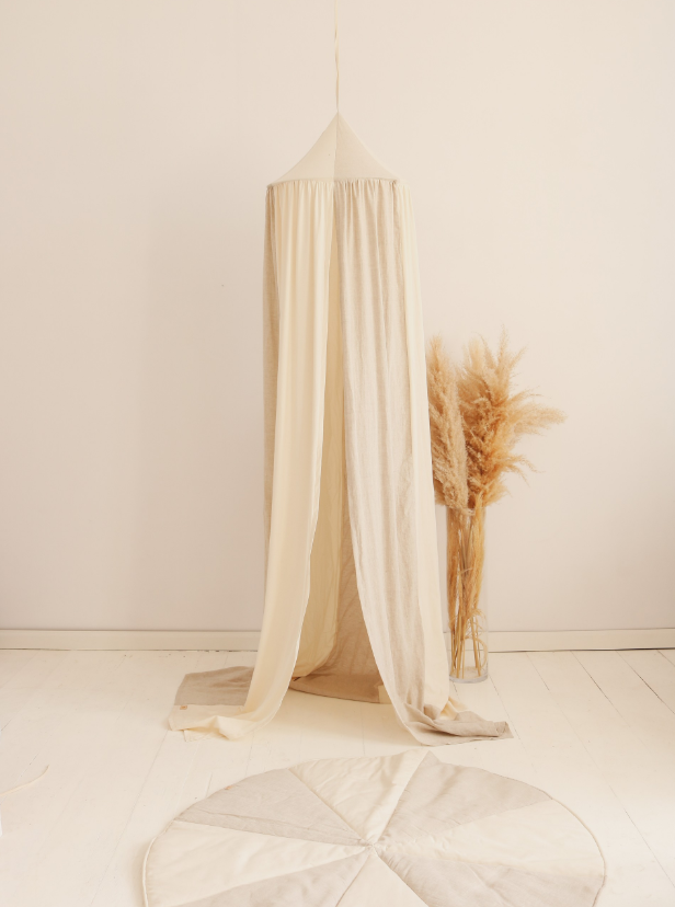 Organic Linen & Cotton Canopy - Cream