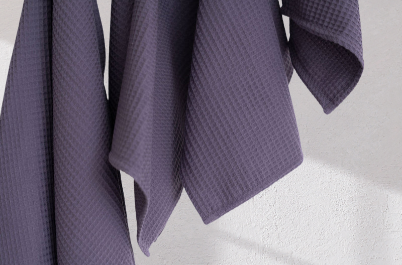 The Organic Waffle Towels - Lavender Mist
