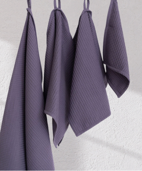 The Organic Waffle Towels - Lavender Mist