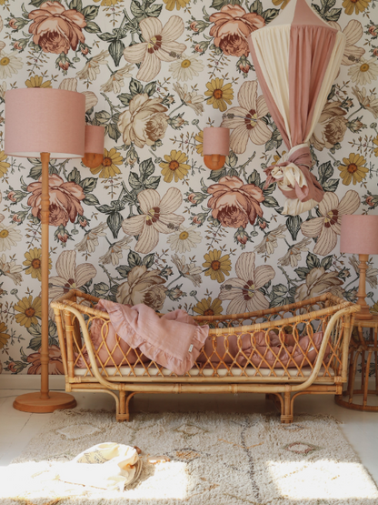 Organic Cotton & Linen Canopy - Powder Pink