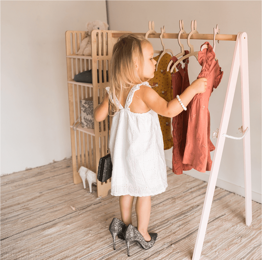 Kids Wooden Clothing Rack