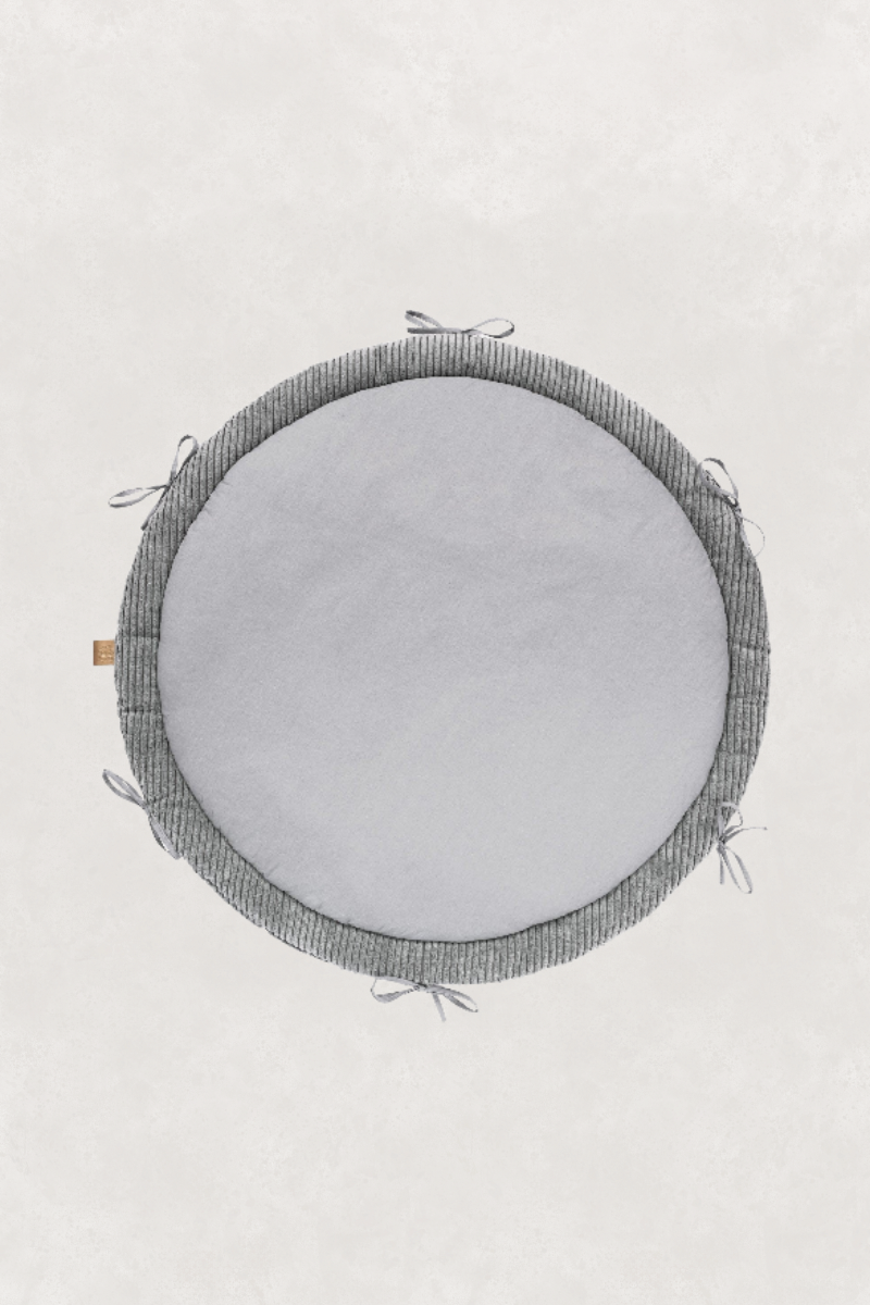 3-in-1 Baby Nest, Play Mat & Crib Bumper - Soft Grey
