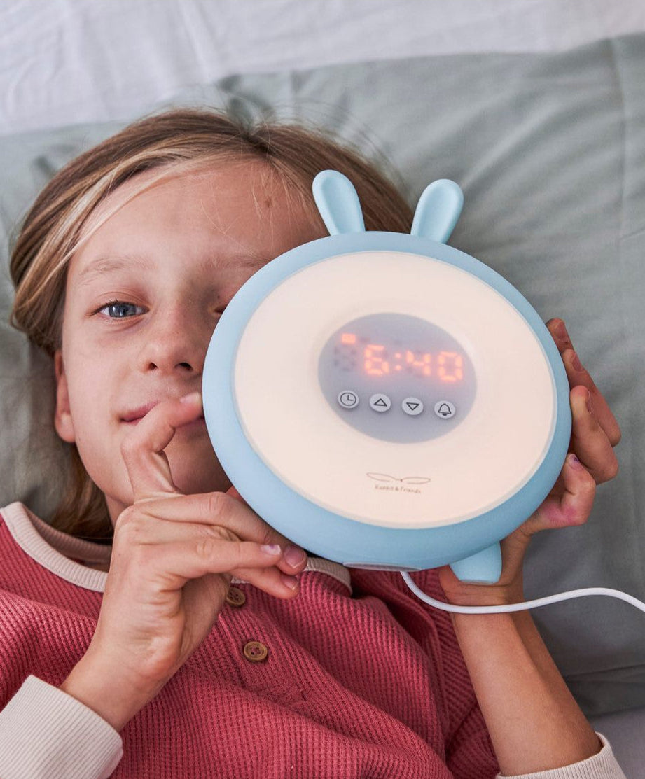 Rabbit Lamp with Alarm Clock – Blue
