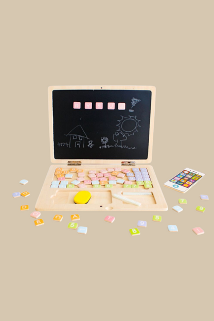 Eco Wooden Laptop & Phone Docking Station